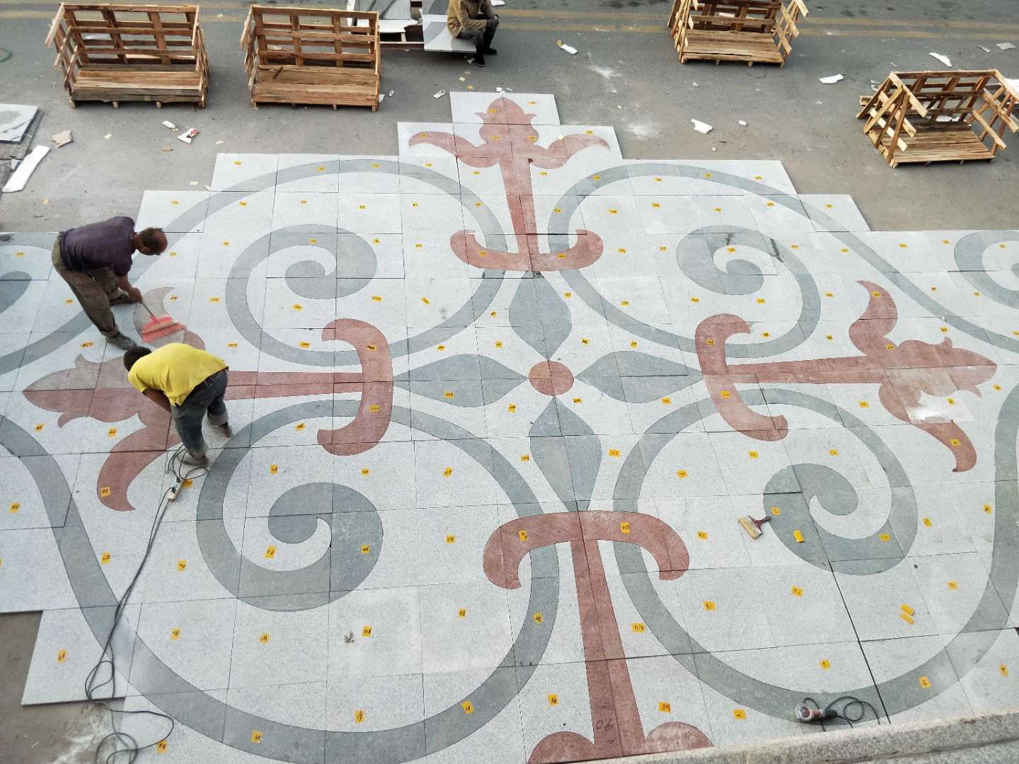 水刀拼花厂家厂房展示