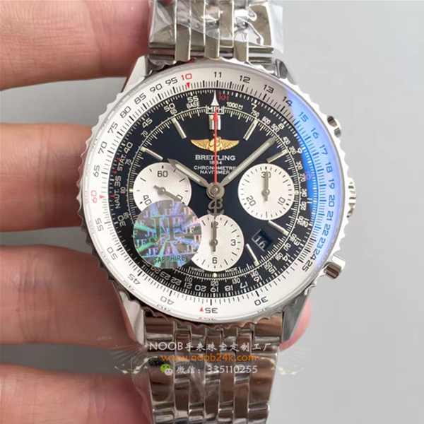 【JF厂】百年灵Breitling 航空计时 钢带黑盘 7750计时腕表