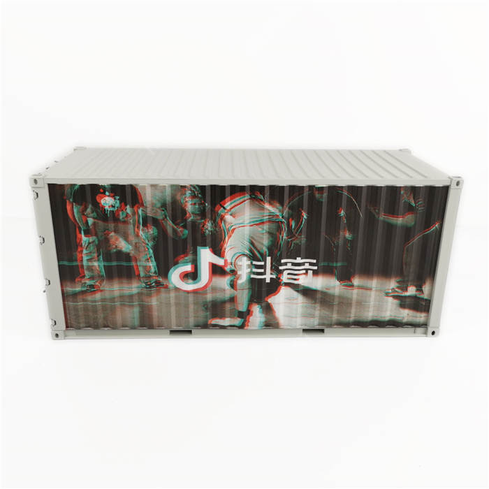 1:20创意涂鸦集装箱网红抖音集装箱纸巾盒笔筒模型制作