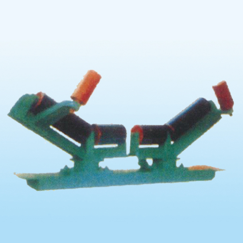 槽形双向防跑偏调心托辊组