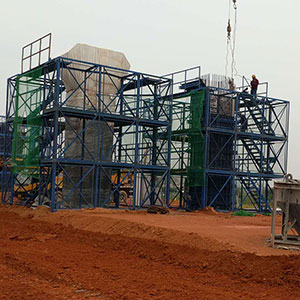 中交一航局厦门第二通道A3标段项目经理部-箱式墩身防护平台现场图