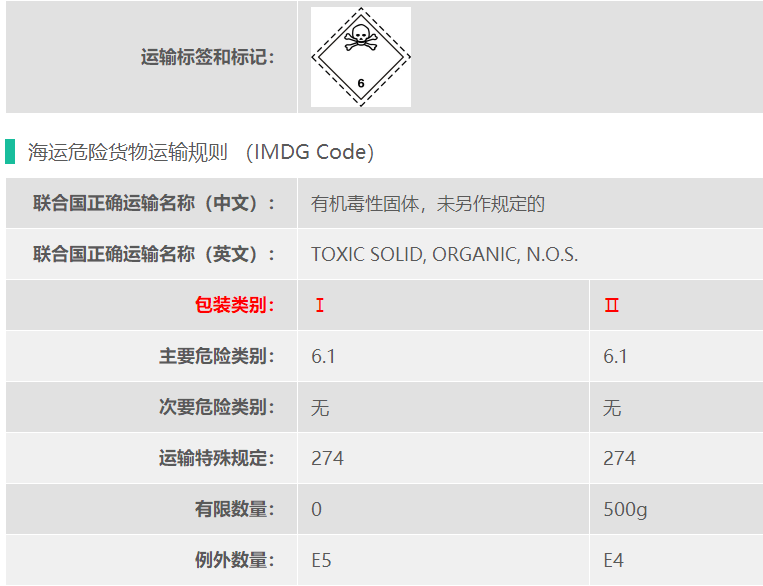 UN2811吲哚危险品货代
