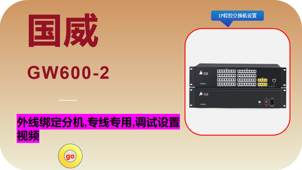 国威GW600-2,专线专用,外线绑定分机,程控电话交换机,PBX系统,电脑调试,设置视频