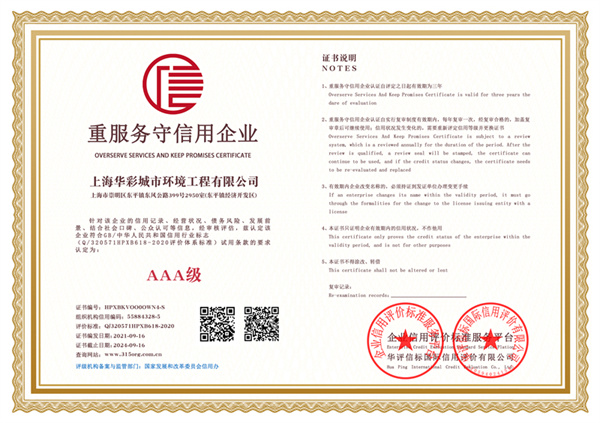 重服務守信用企業