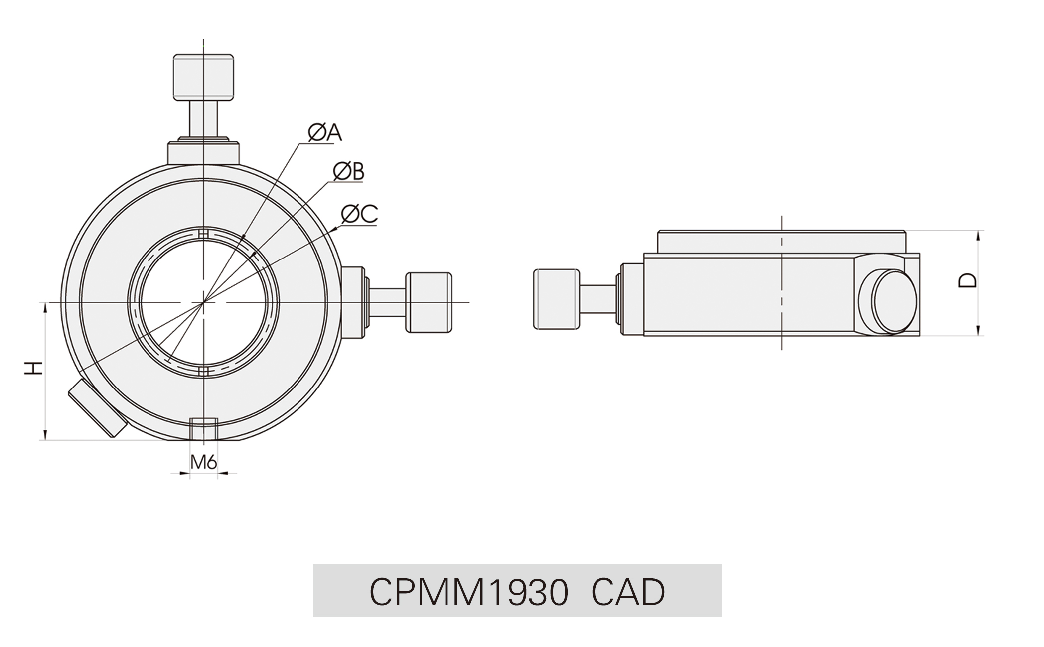 CPMM19系列两维调整透镜架CAD