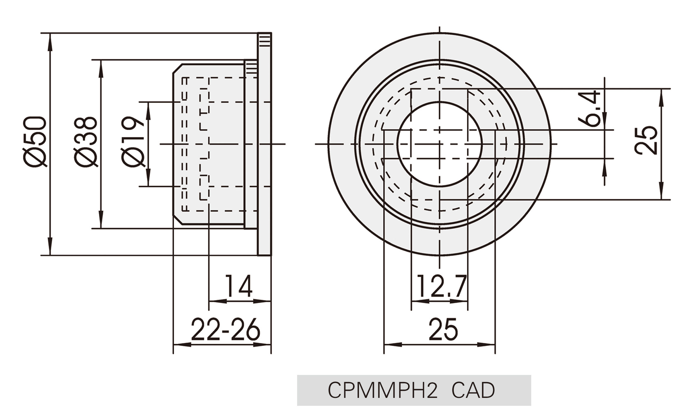 CPMMPH2方形镜筒CAD