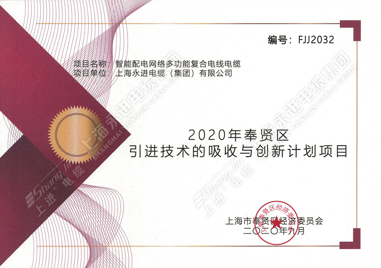 奉贤区引进技术的吸收与创新计划项目