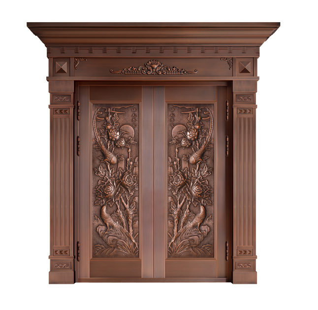 别墅双开铜门型号005-双开铜门-产品中心-上海铜门厂