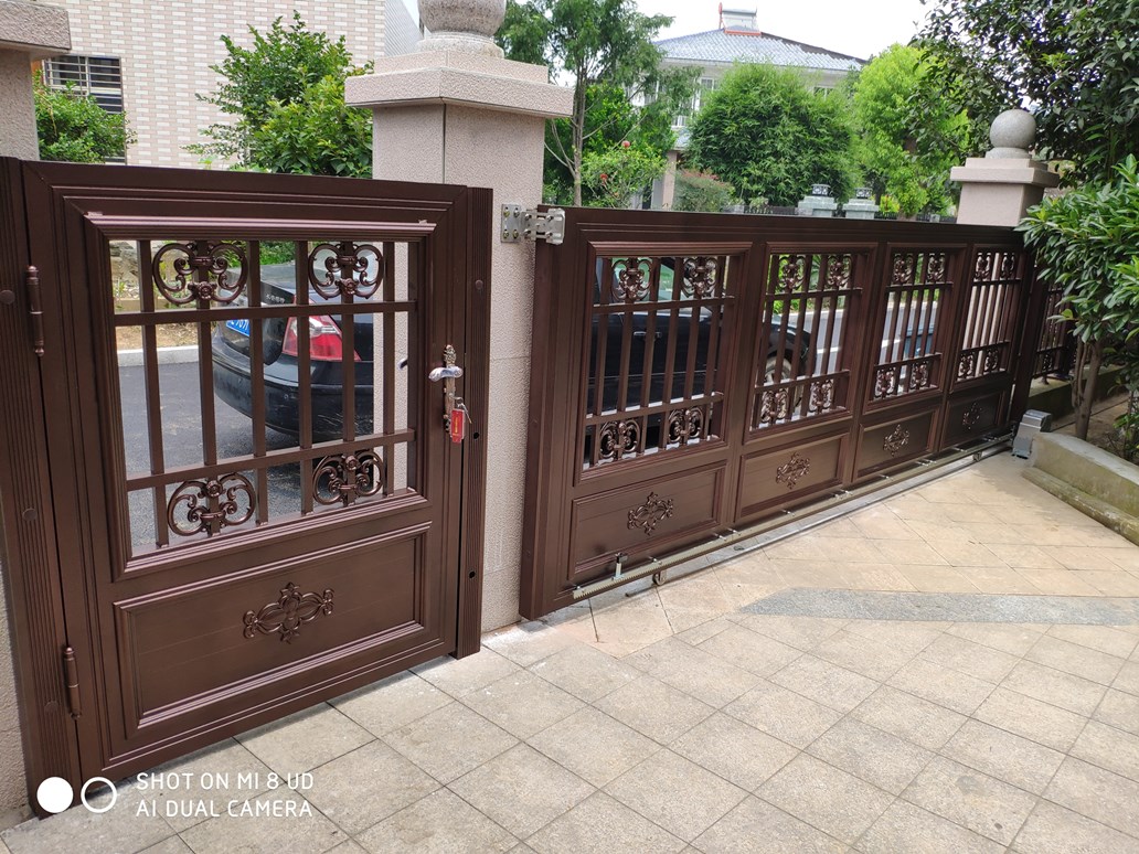 铝艺电动推拉门-瑞安家园别墅